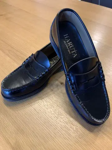 HARUTA 블랙 로퍼 25cm