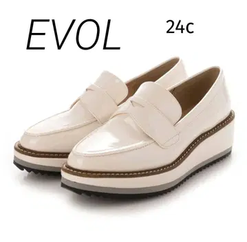 EVOL 통굽 플랫폼 로퍼 아이보리 에나멜 24c
