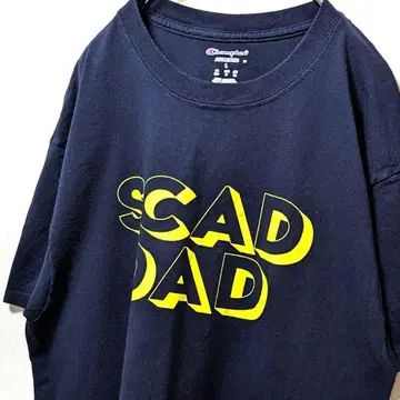 챔피온 SCAD DAD 로고 티셔츠 네이비 컬러 L 구제 의류