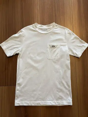 LACOSTE 클래식 핏 화이트 티셔츠 S 사이즈