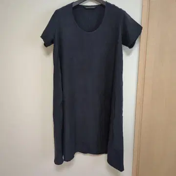 mizuiro ind 네이비 원피스 반팔 포켓 린넨