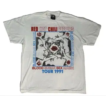 11438 RHCP 레드 핫 칠리 페퍼스 밴드 티셔츠 양면 L