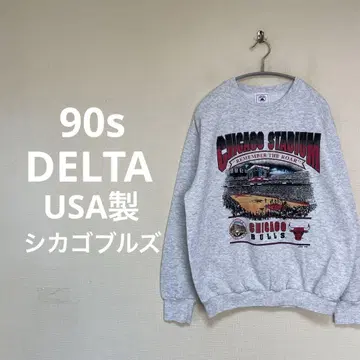 90s DELTA USA제 맨투맨 시카고 불스 NBA 그레이