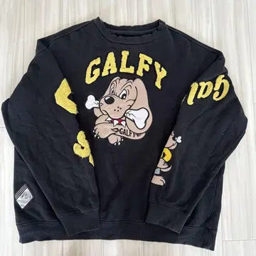 GALFY 개 캐릭터 트레이닝복 중형 블랙