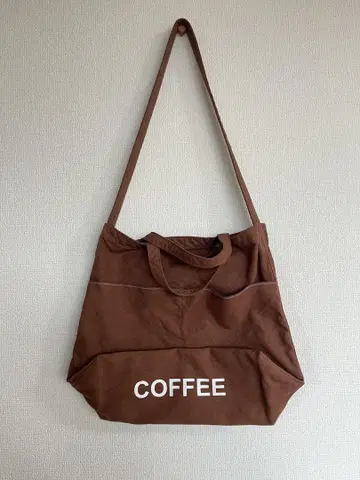 Sunny&Co. 브라운 COFFEE 로고 숄더백 2WAY