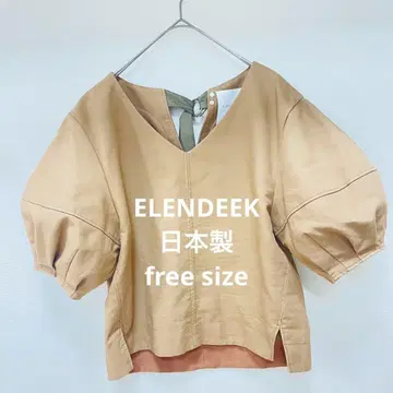 ELENDEEK 엘렌딕 성명서 슬리브 블라우스 일본제 반팔