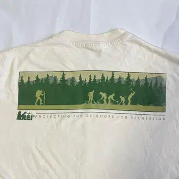 싱글 스티치 1995년 REI 자원봉사 프로젝트 티셔츠