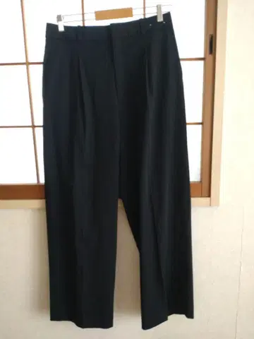 블랙 와이드 팬츠 허리 81cm