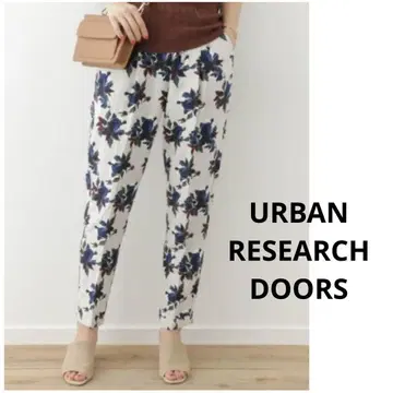 URBAN RESEARCH DOORS 린넨 플라워 프린트 이지 팬츠