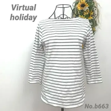 버추얼 홀리데이 Virtual holiday 7부 소매 상의 캐주얼