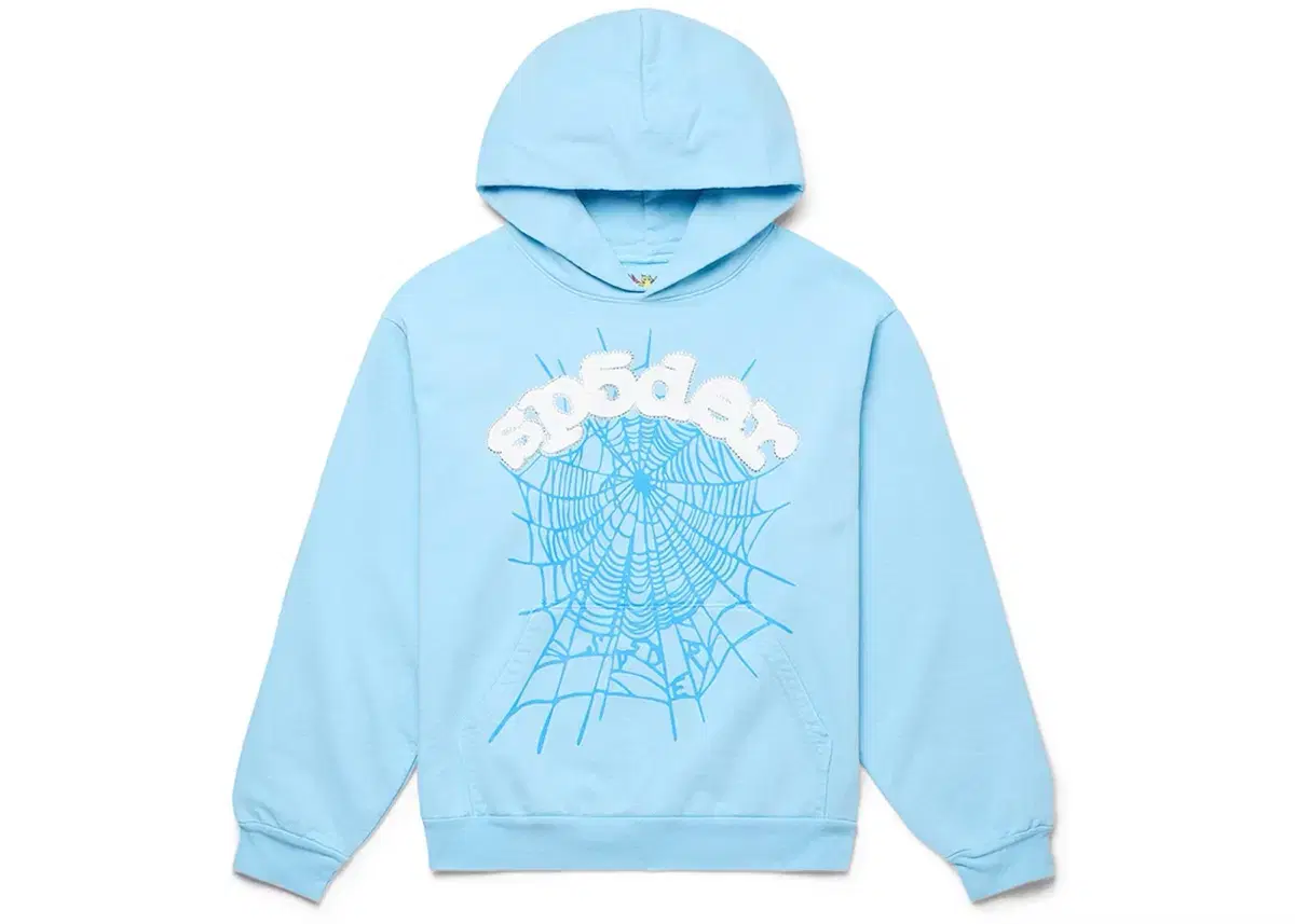 [L] sp5der web hoodie baby blue
