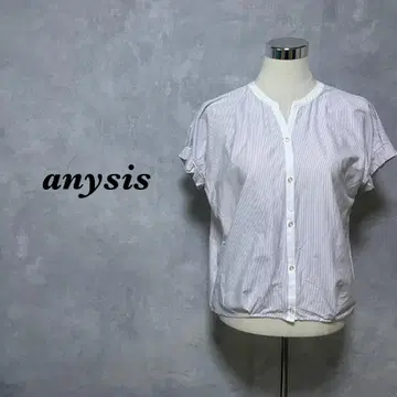 any SiS 셔츠 스트라이프 백 롱 라이트 퍼플 M 3872
