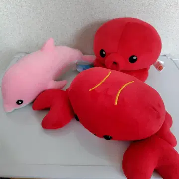 수족관 봉제 인형 돌고래 문어 게