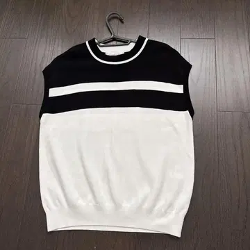 M-PREMER 바이컬러 니트 탑