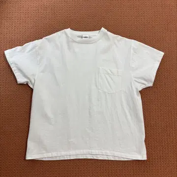 새상품급 camber 무지 T 화이트 XL 포켓 T USA제