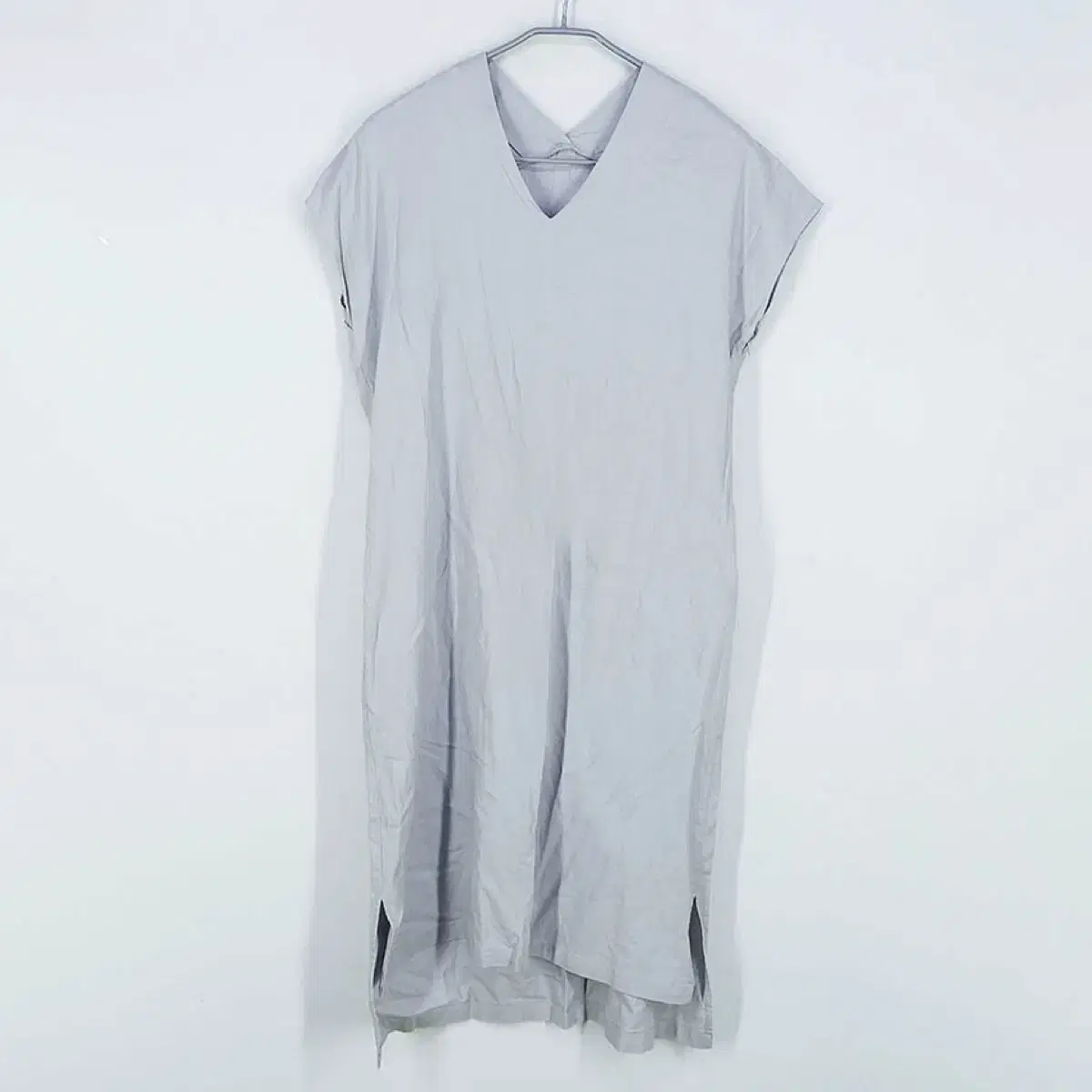 Kkorppo Women's Linen Vahnmin Sleeveless Onepiece Gray 66