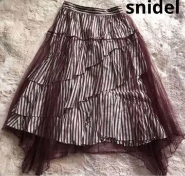 스나이델 롱 스커트 변형 S 1 튤 티어드 스트라이프