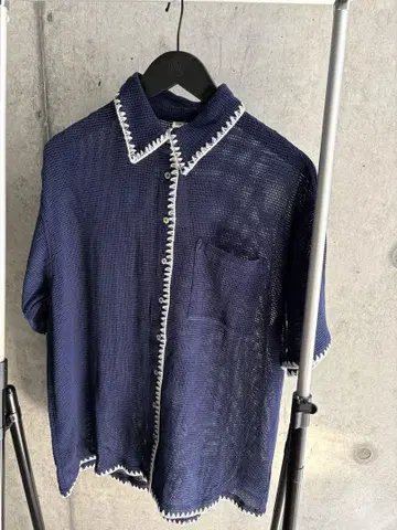 호주 한정판] Cotton on 네이비 반팔 썸머 니트 남녀 공용