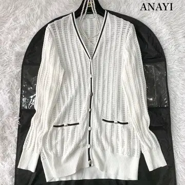 ANAYI 변형 케이블 롱 가디건 23SS 최근 모델 정가 39,000엔