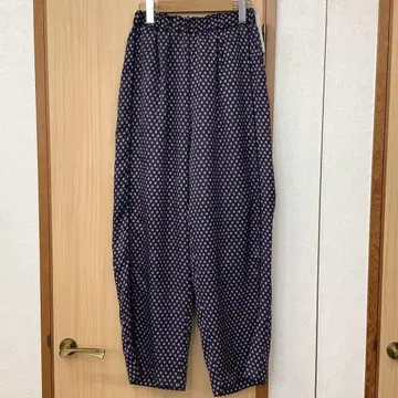 일본제 프린트 팬츠 와이드 팬츠 이지 팬츠 네이비 프리