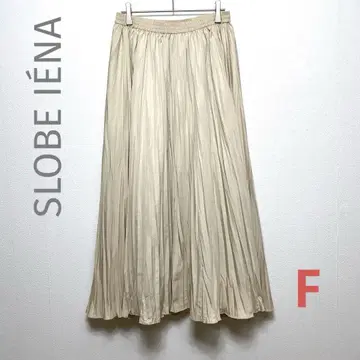 슬로브 이에나 롱 스커트 플리츠 베이지 F