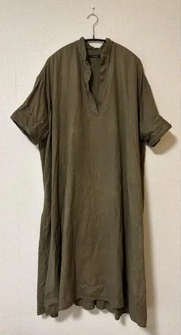 저널 스탠다드 린넨 100 턱 슬리브 카프탄 원피스