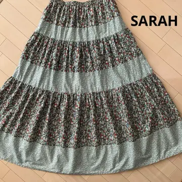 사라 랜드시 리버티 티어드 롱 스커트 일본제 SARAH