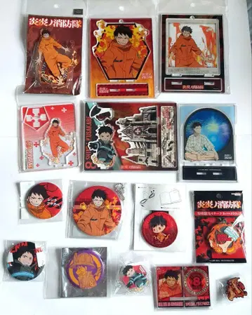 염염의 소방대 삼라 히카타 아크릴 스탠드 캔 거울 캔 마그넷 캔뱃지