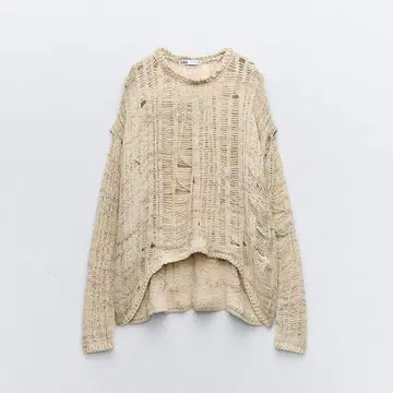 ZARA 자라 크러쉬 니트 스웨터 XS 택 포함 새상품