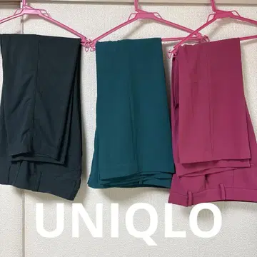 유니클로 저지 수트 팬츠 드레이프 플레어 팬츠