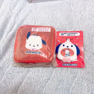 산리오 제일복권 하피단부이 포차코 파우치 캔뱃지&홀더