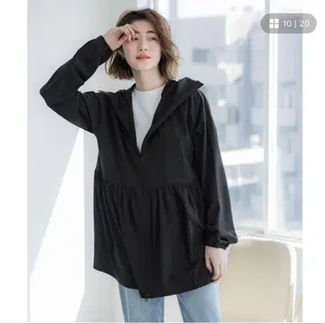 coca UV 차단 개더 후드티