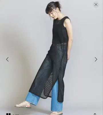 미사용 새상품 택 포함 beauty&youth 메쉬 블랙 원피스