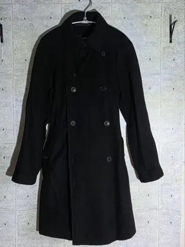 Zucca 블랙 코트 더블 브레스트