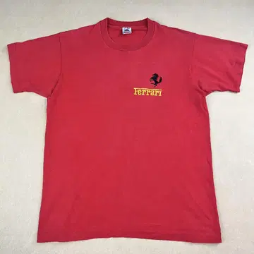 90s 프룻 오브 더 룸 티셔츠 페라리 자수 로고 레드