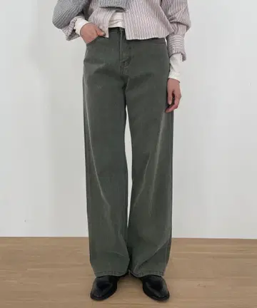 didot. 컬러 데님 워싱 스모크 컬러 데님