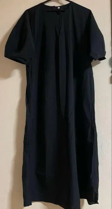 무인양품 풀오버 반팔 원피스 블랙 XL