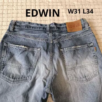 EDWIN 505Z 데님 팬츠 31/34 빨간색