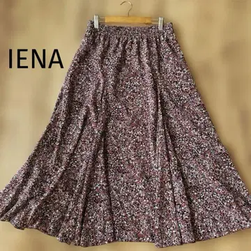 IENA 플라워 프린트 플레어 스커트