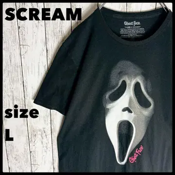 SCREAM 무비 티셔츠 스크림 L 호러 영화 구제 의류 블랙 검정