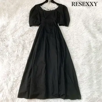 RESEXXY 허리 크로스 플레어 원피스 롱 리본 프리 사이즈