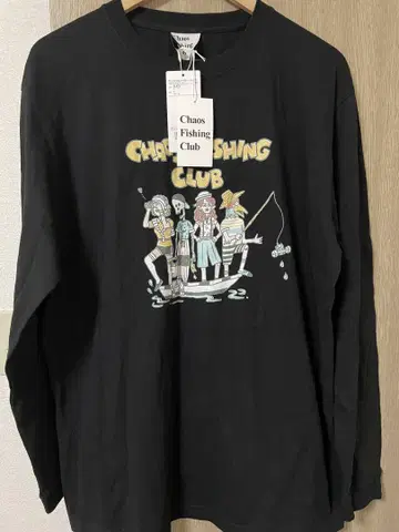 Chaos Fishing Club 긴팔 티셔츠 블랙