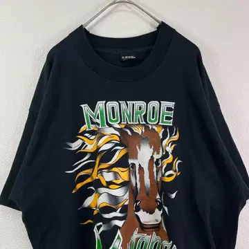 90s USA제 monroe mustangs 말 티셔츠 싱글 스티치