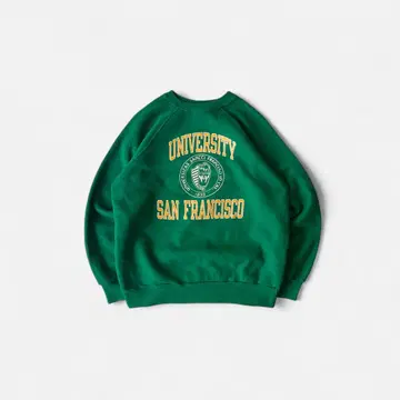 80s 챔피온 스웨트셔츠 UoSF 그린 L