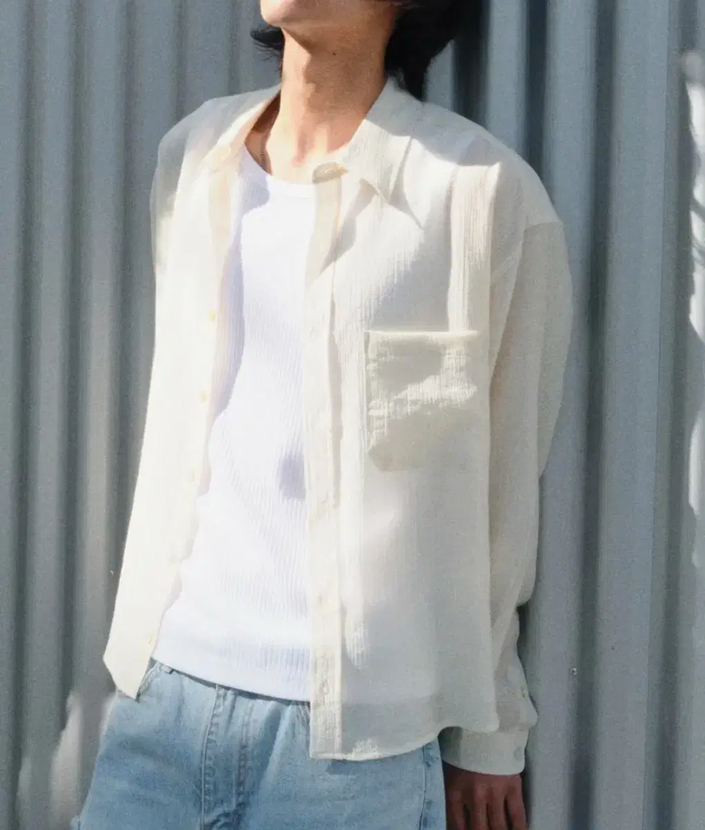 Divein - TENCEL WRINKLE CROP SHIRTS Crop
