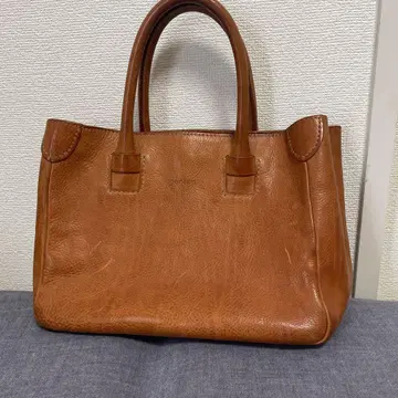 겐텐 브라운 가죽 토트백