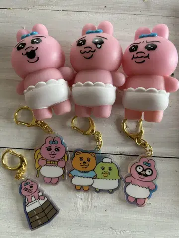 빤쮸토끼 핑크 캐릭터 키링 3개 세트