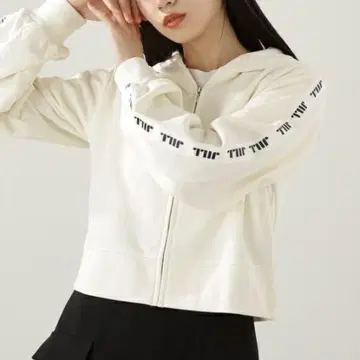 질스튜어트 jill by jill stuart 쭈리 로고 테이프 후드티