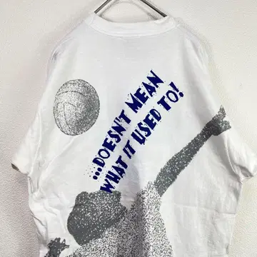 90s USA제 배구 티셔츠 싱글 스티치 빈티지 화이트