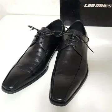 LES MUES 남성용 비즈니스 슈즈 관혼상제 블랙 가죽 27cm